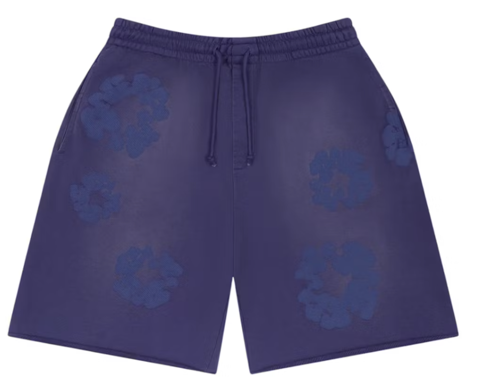 Denim Tears Mono Cotton Wreath Sweat Shorts Washed Blue